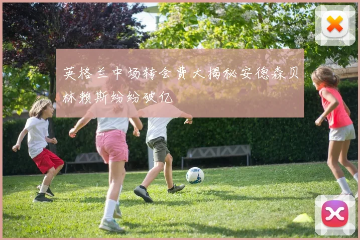 英格兰中场转会费大揭秘安德森贝林赖斯纷纷破亿